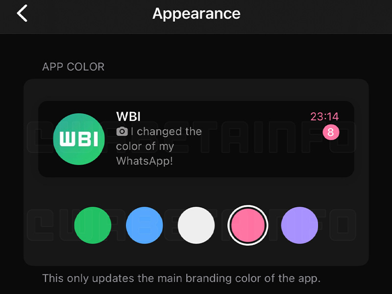 Whatsapp’ta tema renklerini değiştirme.