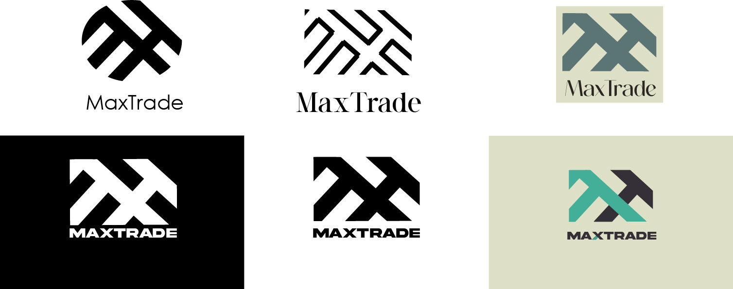 maxtrade logo tasarım varyasyon